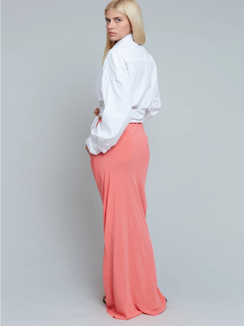 Acacia Dia satin Maxi Skirt - Elegant High-Waist Silhouette